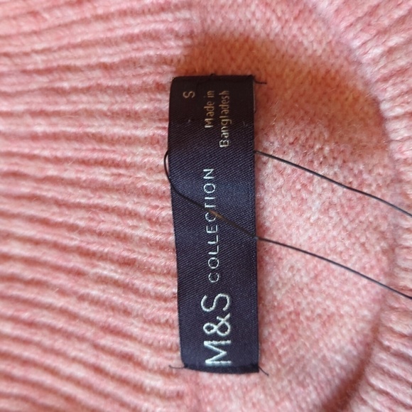 M&S Marks & Spencer Collection Pullover Knitted Jumper Sweater US XS Dusky Rose - Picture 4 of 12